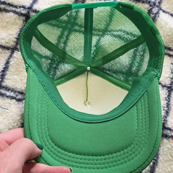 Take It Easy Green Pink Trucker Hat Unisex - Picture 2 of 6